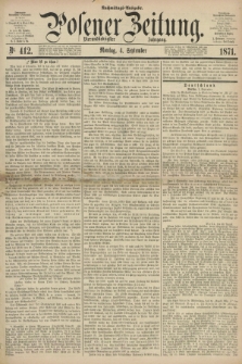 Posener Zeitung. Jg.74 [i.e.78], Nr. 412 (4 September 1871) - Nachmittags=Ausgabe. + dod.