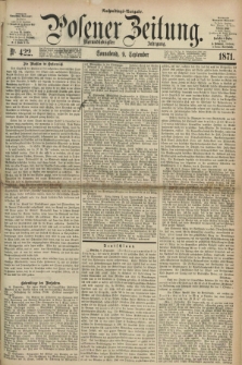 Posener Zeitung. Jg.74 [i.e.78], Nr. 422 (9 September 1871) - Nachmittags=Ausgabe. + dod.