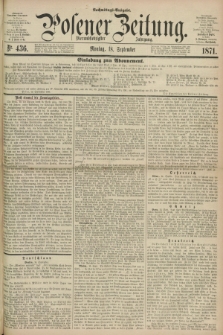 Posener Zeitung. Jg.74 [i.e.78], Nr. 436 (18 September 1871) - Nachmittags=Ausgabe. + dod.