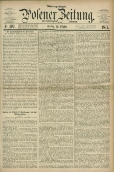 Posener Zeitung. Jg.74 [i.e.78], Nr. 492 (20 Oktober 1871) - Nachmittags=Ausgabe. + dod.
