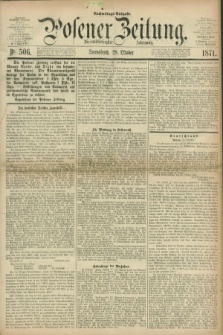 Posener Zeitung. Jg.74 [i.e.78], Nr. 506 (28 Oktober 1871) - Nachmittags=Ausgabe. + dod.