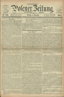 Posener Zeitung. Jg.74 [i.e.78], Nr. 520 (6 November 1871) - Nachmittags=Ausgabe. + dod.