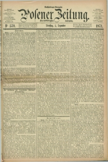 Posener Zeitung. Jg.74 [i.e.78], Nr. 570 (5 Dezember 1871) - Nachmittags=Ausgabe. + dod.