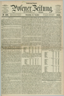 Posener Zeitung. Jg.74 [i.e.78], Nr. 590 (16 Dezember 1871) - Nachmittags=Ausgabe. + dod.