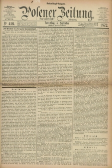 Posener Zeitung. Jg.75 [i.e.79], Nr. 416 (5 September 1872) - Nachmittags=Ausgabe. + dod.