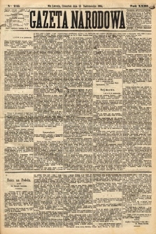 Gazeta Narodowa. 1884, nr 245