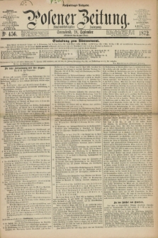 Posener Zeitung. Jg.75 [i.e.79], Nr. 456 (28 September 1872) - Nachmittags=Ausgabe. + dod.