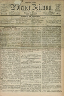 Posener Zeitung. Jg.75 [i.e.79], Nr. 458 (30 September 1872) - Nachmittags=Ausgabe. + dod.