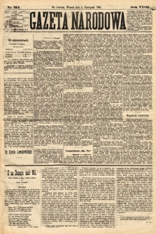 Gazeta Narodowa. 1884, nr 254