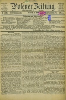 Posener Zeitung. Jg.77 [i.e.81], Nr. 229 (1 April 1874) - Morgen=Ausgabe. + dod.