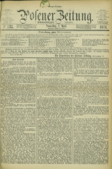 Posener Zeitung. Jg.77 [i.e.81], Nr. 232 (2 April 1874) - Morgen=Ausgabe. + dod.