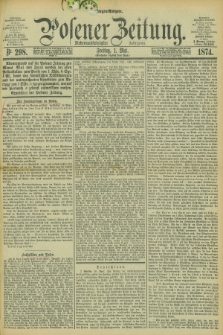 Posener Zeitung. Jg.77 [i.e.81], Nr. 298 (1 Mai 1874) - Morgen=Ausgabe. + dod.