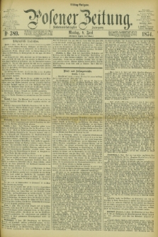 Posener Zeitung. Jg.77 [i.e.81], Nr. 389 (8 Juni 1874) - Mittag=Ausgabe.