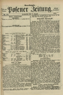Posener Zeitung. Jg.77 [i.e.81], Nr. 567 (15 August 1874) - Abend=Ausgabe.