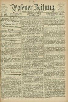 Posener Zeitung. Jg.77 [i.e.81], Nr. 596 (27 August 1874) - Mittag=Ausgabe.