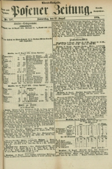 Posener Zeitung. Jg.77 [i.e.81], Nr. 597 (27 August 1874) - Abend=Ausgabe.
