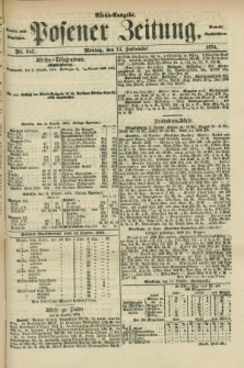 Posener Zeitung. Jg.77 [i.e.81], Nr. 642 (14 September 1874) - Abend=Ausgabe.