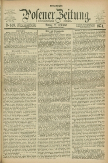 Posener Zeitung. Jg.77 [i.e.81], Nr. 659 (21 September 1874) - Mittag=Ausgabe.