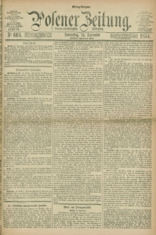 Posener Zeitung. Jg.77 [i.e.81], Nr. 668 (24 September 1874) - Mittag=Ausgabe.