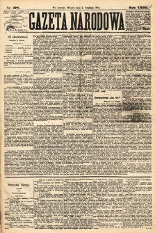 Gazeta Narodowa. 1884, nr 278