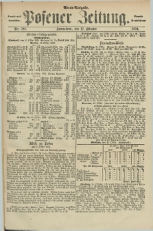 Posener Zeitung. Jg.77 [i.e.81], Nr. 729 (17 Oktober 1874) - Abend=Ausgabe.