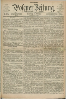 Posener Zeitung. Jg.77 [i.e.81], Nr. 794 (12 November 1874) - Mittag=Ausgabe.