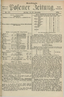 Posener Zeitung. Jg.77 [i.e.81], Nr. 816 (20 November 1874) - Abend=Ausgabe.