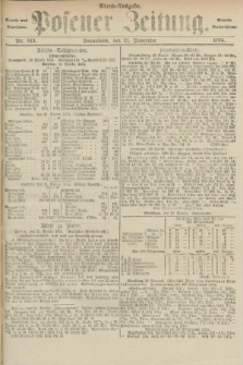 Posener Zeitung. Jg.77 [i.e.81], Nr. 819 (21 November 1874) - Abend=Ausgabe.