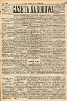Gazeta Narodowa. 1884, nr 285