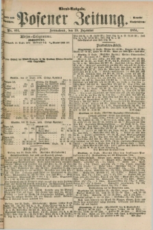 Posener Zeitung. Jg.77 [i.e.81], Nr. 891 (19 Dezember 1874) - Abend=Ausgabe.