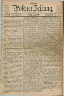 Posener Zeitung. Jg.77 [i.e.81], Nr. 906 (28 Dezember 1874) - Abend=Ausgabe.