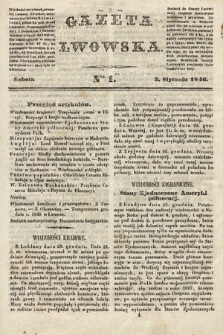 Gazeta Lwowska. 1846, nr 1