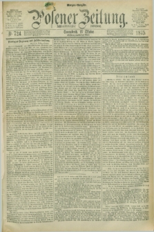 Posener Zeitung. Jg.78 [i.e.82], Nr. 724 (16 Oktober 1875) - Morgen=Ausgabe.