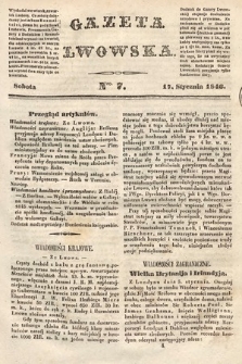 Gazeta Lwowska. 1846, nr 7
