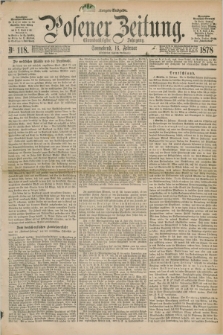 Posener Zeitung. Jg.81 [i.e.85], Nr. 118 (16 Februar 1878) - Morgen=Ausgabe. + dod.