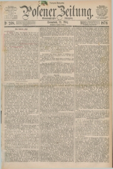 Posener Zeitung. Jg.81 [i.e.85], Nr. 208 (23 März 1878) - Morgen=Ausgabe. + dod.