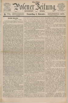Posener Zeitung. Jg.82 [i.e.86], Nr. 779 (6 November 1879) - Mittag=Ausgabe.