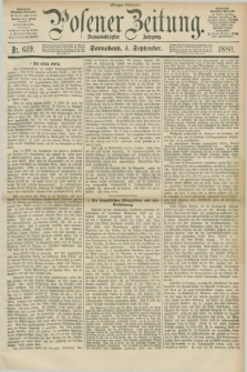 Posener Zeitung. Jg.83 [i.e.87], Nr. 619 (4 September 1880) - Morgen=Ausgabe.