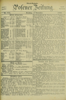 Posener Zeitung. Jg.83 [i.e.87], Nr. 771 (2 November 1880) - Abend=Ausgabe.