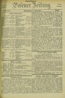 Posener Zeitung. Jg.83 [i.e.87], Nr. 777 (4 November 1880) - Abend=Ausgabe.