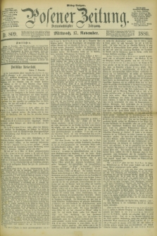 Posener Zeitung. Jg.83 [i.e.87], Nr. 809 (17 November 1880) - Mittag=Ausgabe.