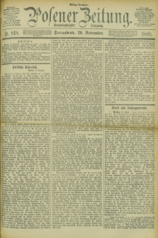 Posener Zeitung. Jg.83 [i.e.87], Nr. 818 (20 November 1880) - Mittag=Ausgabe.