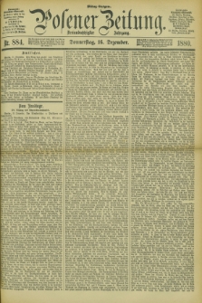 Posener Zeitung. Jg.83 [i.e.87], Nr. 884 (16 Dezember 1880) - Mittag=Ausgabe.