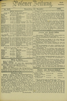 Posener Zeitung. Jg.83 [i.e.87], Nr. 903 (23 Dezember 1880) - [Abend=Ausgabe.]