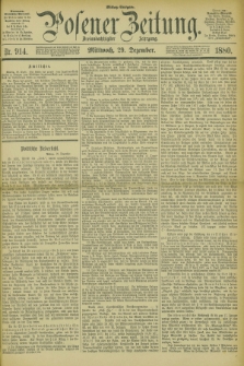 Posener Zeitung. Jg.83 [i.e.87], Nr. 914 (29 Dezember 1880) - Mittag=Ausgabe.