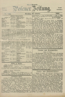 Posener Zeitung. Jg.88, Nr. 732 (18 Oktober 1881) - Abend=Ausgabe.