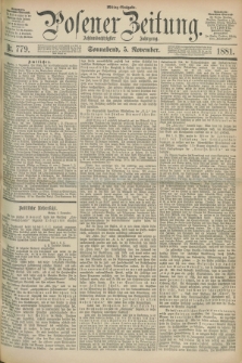 Posener Zeitung. Jg.88, Nr. 779 (5 November 1881) - Mittag=Ausgabe.