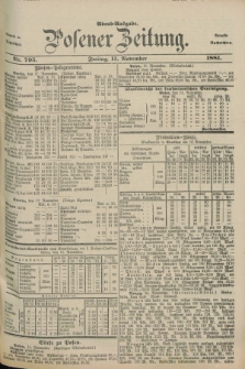 Posener Zeitung. Jg.88, Nr. 795 (11 November 1881) - Abend=Ausgabe.