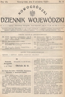 Nowogródzki Dziennik Wojewódzki. 1928, nr 14