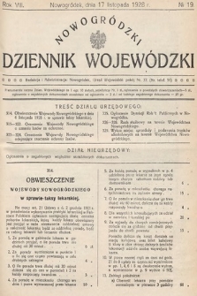 Nowogródzki Dziennik Wojewódzki. 1928, nr 19
